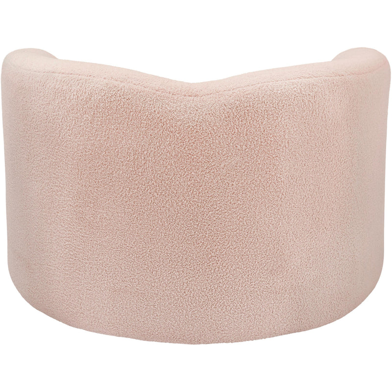 Meridian Kali Pink Faux Shearling Teddy Fabric Chair IMAGE 3
