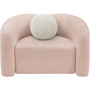 Meridian Kali Pink Faux Shearling Teddy Fabric Chair IMAGE 4