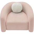Meridian Kali Pink Faux Shearling Teddy Fabric Chair IMAGE 5