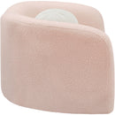 Meridian Kali Pink Faux Shearling Teddy Fabric Chair IMAGE 6