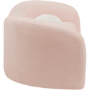 Meridian Kali Pink Faux Shearling Teddy Fabric Loveseat IMAGE 6