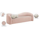 Meridian Kali Pink Faux Shearling Teddy Fabric Sofa IMAGE 15