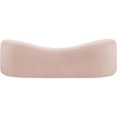 Meridian Kali Pink Faux Shearling Teddy Fabric Sofa IMAGE 3