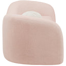 Meridian Kali Pink Faux Shearling Teddy Fabric Sofa IMAGE 6