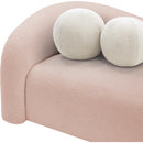 Meridian Kali Pink Faux Shearling Teddy Fabric Sofa IMAGE 8
