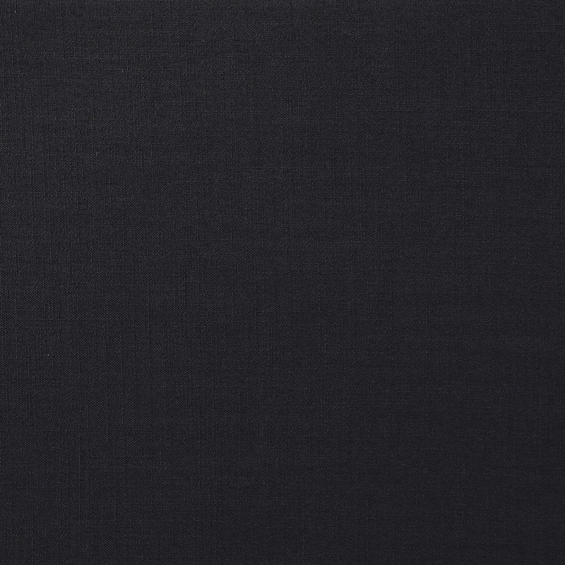 Meridian Comfy Black Linen Textured Fabric Modular Ottoman IMAGE 4