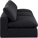 Meridian Comfy Black Linen Textured Fabric Modular Sofa IMAGE 5