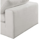 Meridian Comfy Cream Linen Textured Fabric Modular Sofa IMAGE 7