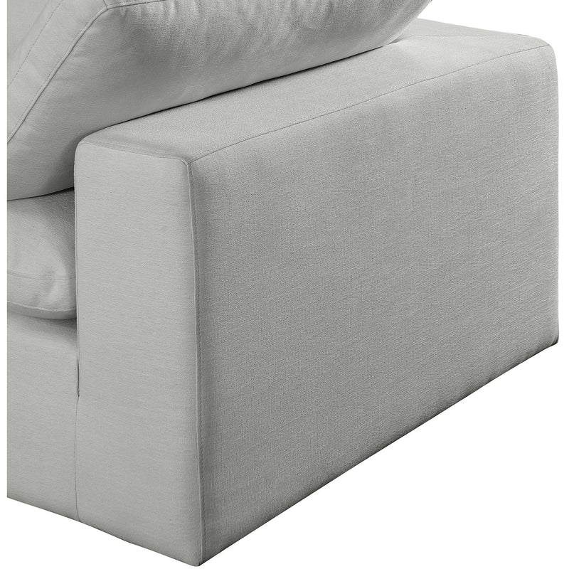 Meridian Comfy Grey Linen Textured Fabric Modular Sofa IMAGE 7