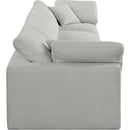 Meridian Comfy Grey Linen Textured Fabric Modular Sofa IMAGE 5