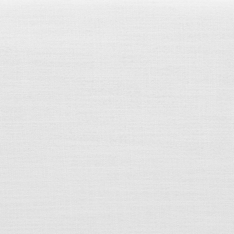 Meridian Comfy White Linen Textured Fabric Modular Ottoman IMAGE 4