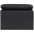 Meridian Comfy Black Vegan Leather Modular Armless Chair IMAGE 3