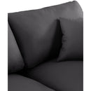 Meridian Comfy Black Vegan Leather Modular Armless Chair IMAGE 8