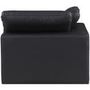 Meridian Comfy Black Vegan Leather Modular Corner Chair IMAGE 7