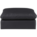 Meridian Comfy Black Vegan Leather Modular Ottoman IMAGE 3