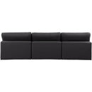 Meridian Comfy Black Vegan Leather Modular Sofa IMAGE 3