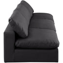Meridian Comfy Black Vegan Leather Modular Sofa IMAGE 5