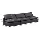 Meridian Comfy Black Vegan Leather Modular Sofa IMAGE 9