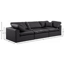 Meridian Comfy Black Vegan Leather Modular Sofa IMAGE 9