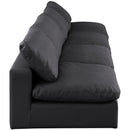 Meridian Comfy Black Vegan Leather Modular Sofa IMAGE 5