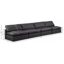 Meridian Comfy Black Vegan Leather Modular Sofa IMAGE 9