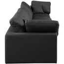 Meridian Comfy Black Vegan Leather Modular Sofa IMAGE 5