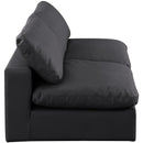 Meridian Comfy Black Vegan Leather Modular Sofa IMAGE 5
