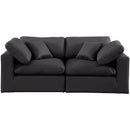 Meridian Comfy Black Vegan Leather Modular Sofa IMAGE 4