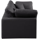 Meridian Comfy Black Vegan Leather Modular Sofa IMAGE 5