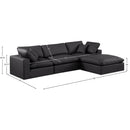 Meridian Comfy Black Vegan Leather Modular Sectional IMAGE 15