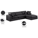 Meridian Comfy Black Vegan Leather Modular Sectional IMAGE 16
