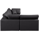 Meridian Comfy Black Vegan Leather Modular Sectional IMAGE 10