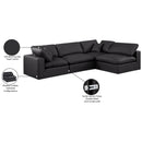 Meridian Comfy Black Vegan Leather Modular Sectional IMAGE 16