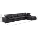 Meridian Comfy Black Vegan Leather Modular Sectional IMAGE 15