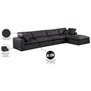 Meridian Comfy Black Vegan Leather Modular Sectional IMAGE 16