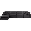 Meridian Comfy Black Vegan Leather Modular Sectional IMAGE 7