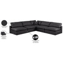 Meridian Comfy Black Vegan Leather Modular Sectional IMAGE 11