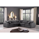 Meridian Comfy Black Vegan Leather Modular Sectional IMAGE 2