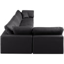 Meridian Comfy Black Vegan Leather Modular Sectional IMAGE 10