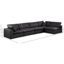 Meridian Comfy Black Vegan Leather Modular Sectional IMAGE 15