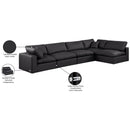 Meridian Comfy Black Vegan Leather Modular Sectional IMAGE 16