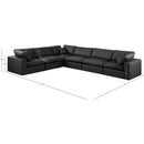 Meridian Comfy Black Vegan Leather Modular Sectional IMAGE 10