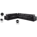 Meridian Comfy Black Vegan Leather Modular Sectional IMAGE 11