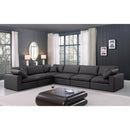 Meridian Comfy Black Vegan Leather Modular Sectional IMAGE 2