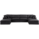 Meridian Comfy Black Vegan Leather Modular Sectional IMAGE 4