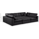 Meridian Comfy Black Vegan Leather Modular Sectional IMAGE 10
