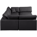 Meridian Comfy Black Vegan Leather Modular Sectional IMAGE 5