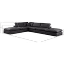 Meridian Comfy Black Vegan Leather Modular Sectional IMAGE 10