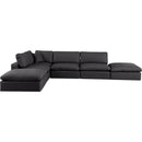 Meridian Comfy Black Vegan Leather Modular Sectional IMAGE 4