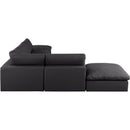 Meridian Comfy Black Vegan Leather Modular Sectional IMAGE 5